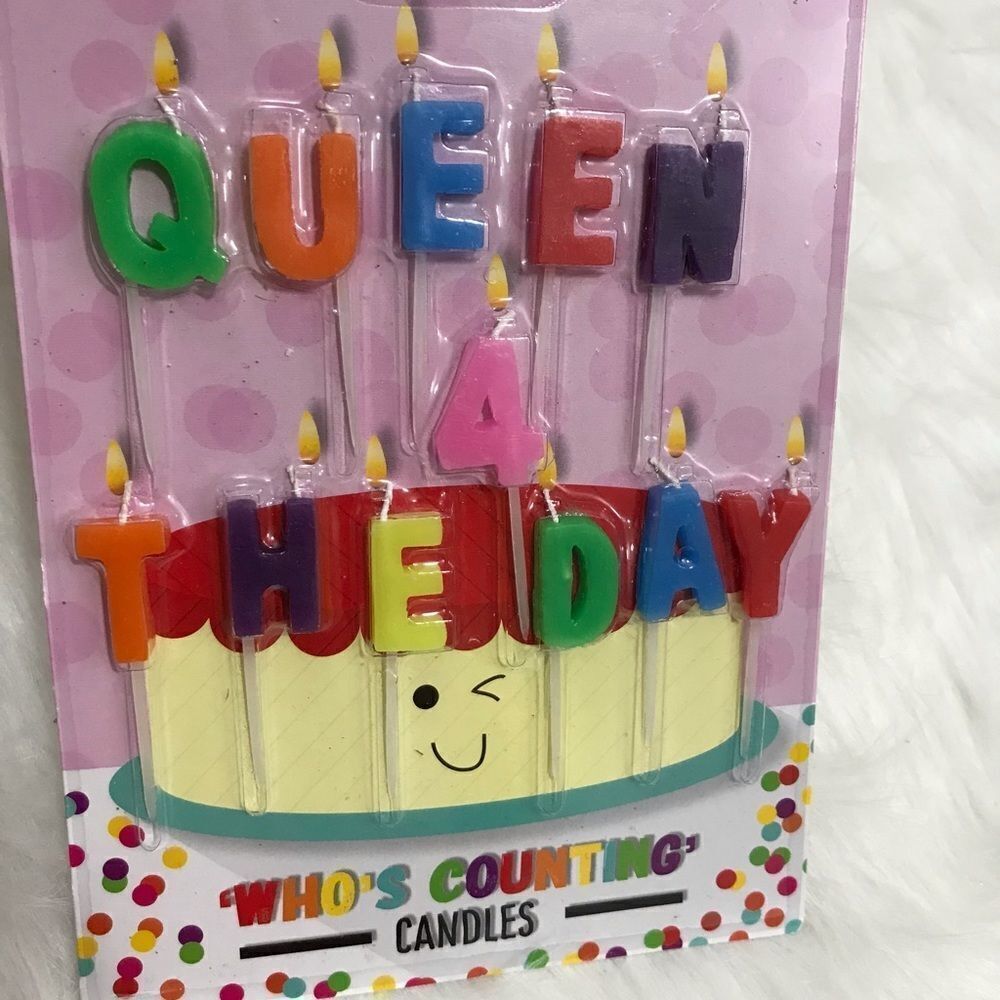 Queen 4 The Day Birthday Candles NWT Who’s Counting - Picture 3 of 6